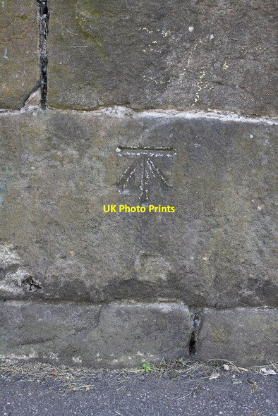 Photo 6"x4" Benchmark on wall of Armley Road Leeds\/SE3034 c2013