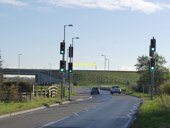 Photo 6"x4" Grantham Canal bridleway crossing, Mann's Bridge, Stragglethorpe Upper Saxondale c2013