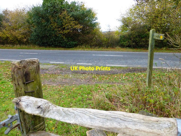 Photo 6"x4" Footpath reaches the B2141 Hooksway c2013
