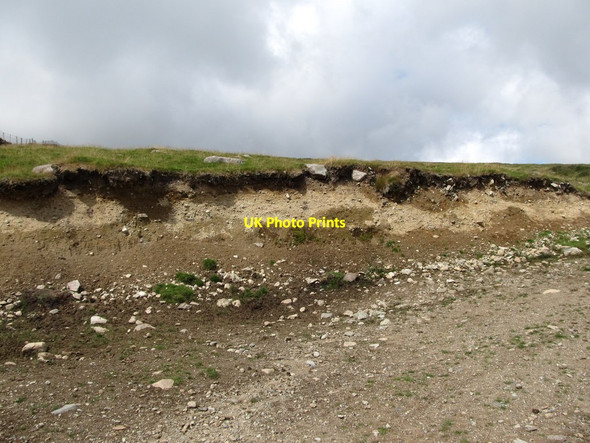 Photo 6"x4" Cutting through glacial deposits on the Finlieve Track Attical c2013