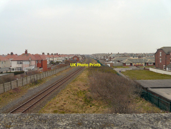 Photo 6"x4" Railway line out of Blackpool South South Shore c2013