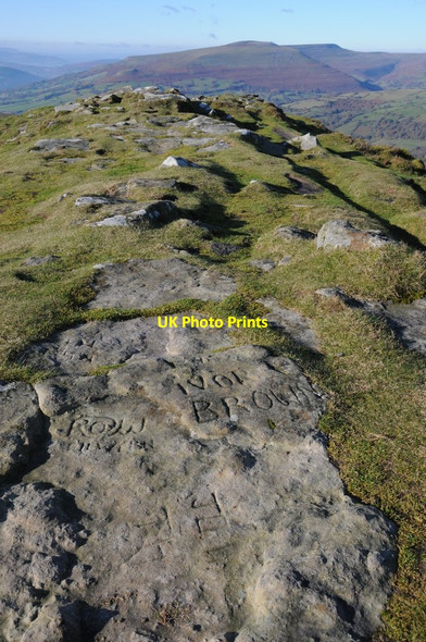 Photo 6"x4" Graffiti etched in rocks on Sugar Loaf Bettws\/SO2919 c2013