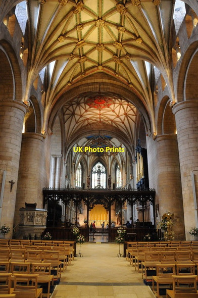 Photo 6"x4" Interior of Tewkesbury Abbey Tewkesbury c2013