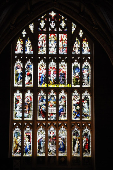 Photo 6"x4" West window, Tewkesbury Abbey Tewkesbury c2013
