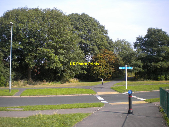 Photo 6"x4" Footpath crossing Garendon Road, Loughborough Loughborough c2013