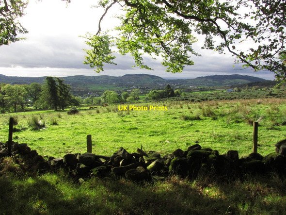 Photo 6"x4" View S from southern slopes of Slieve Gullion towards Co Louth Flurrybridge c2013