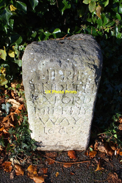 Photo 6"x4" Boundary stone on north side of Warneford Lane Oxford\/SP5106 c2013
