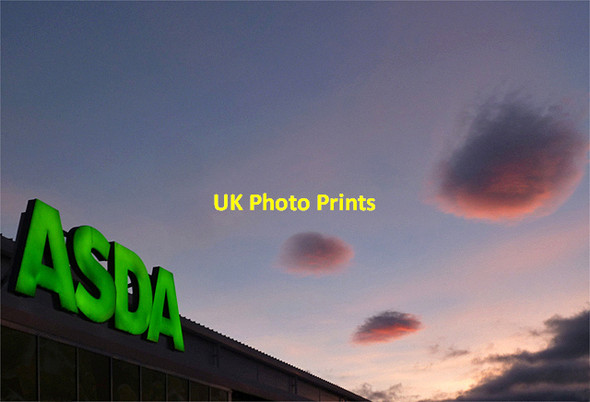 Photo 6"x4" Flying saucers over ASDA Galashiels c2013