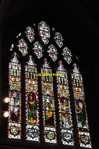 Photo 6"x4" Stained glass window, Tewkesbury Abbey Tewkesbury c2013 P1