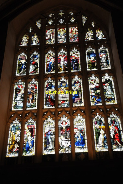 Photo 6"x4" Stained glass window, Tewkesbury Abbey Tewkesbury c2013 P2