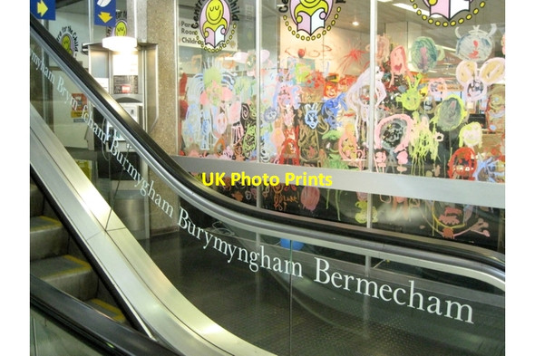 Photo 6"x4" Birmingham Central Library escalators  Lee Bank c2012