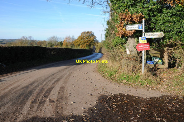 Photo 6"x4" No through road at Edwyn Ralph Edwyn Ralph c2013