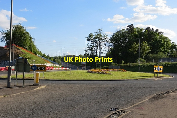Photo 6"x4" Hardengreen roundabout Lasswade c2013