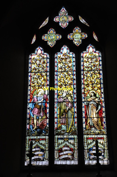 Photo 6"x4" Stained glass window, Kyre church Kyre c2013