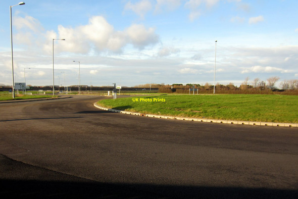 Photo 6"x4" New roundabout on Fields Road Kempston Hardwick c2013