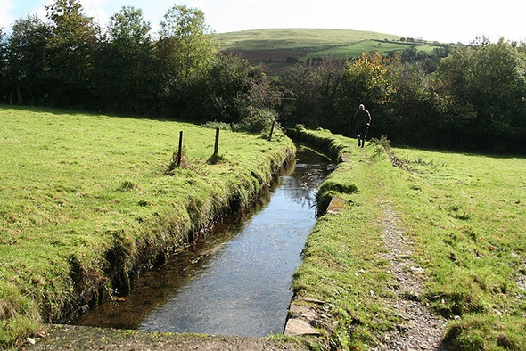 Photo 6"x4" Mary Tavy: Hillbridge leat Cudlipptown c2008