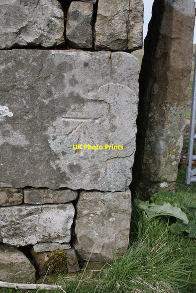 Photo 6"x4" Benchmark on barn beside B6259 by Smithy Gill Grisdale c2013