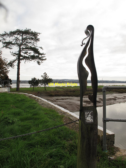 Photo 6"x4" Exe estuary sculpture Exton\/SX9886 c2013