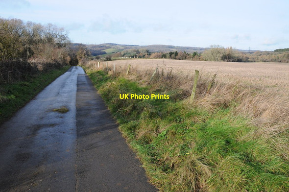 Photo 6"x4" Country road, west of Withington Hilcot c2013