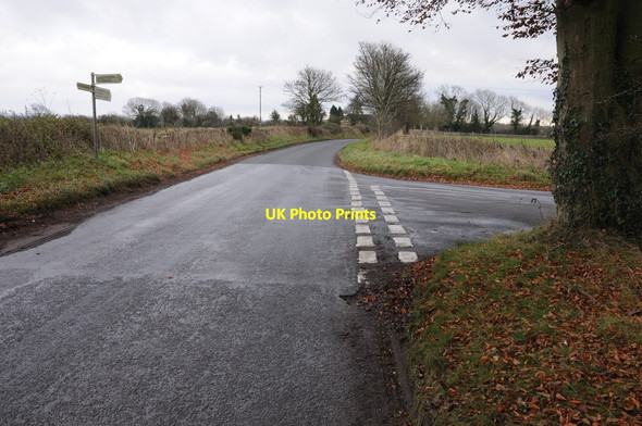 Photo 6"x4" Road junction near Chedworth Chedworth c2013
