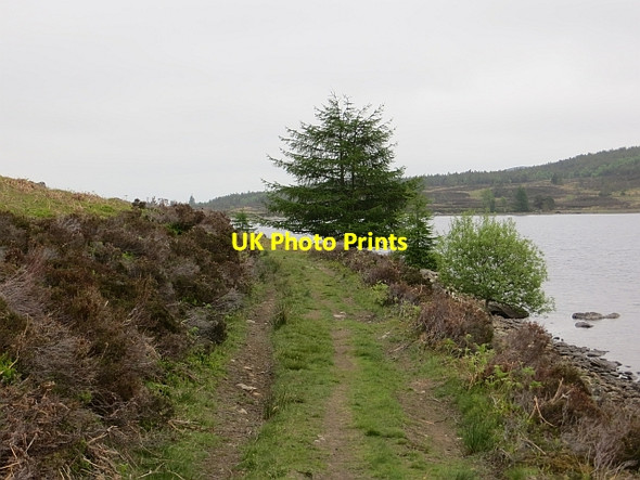 Photo 6"x4" Road around Loch Ordie Loch Ordie c2013