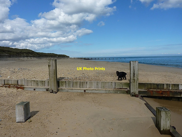 Photo 6"x4" Groynes and beach at Winterton Ness East Somerton c2013