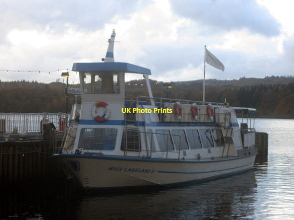 Photo 6"x4" Launch moored at Windermere Lake Cruises Pier, Waterhead Ambleside c2013