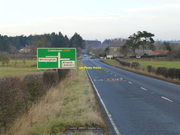 Photo 6"x4" Approaching the Bridge of Aln Hotel Thrunton c2013