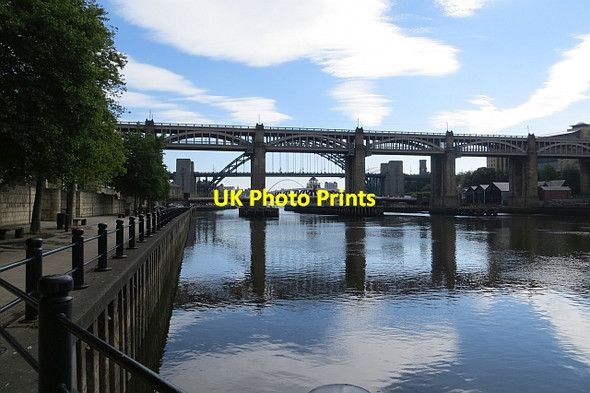 Photo 6"x4" Tyne bridges Newcastle upon Tyne c2013