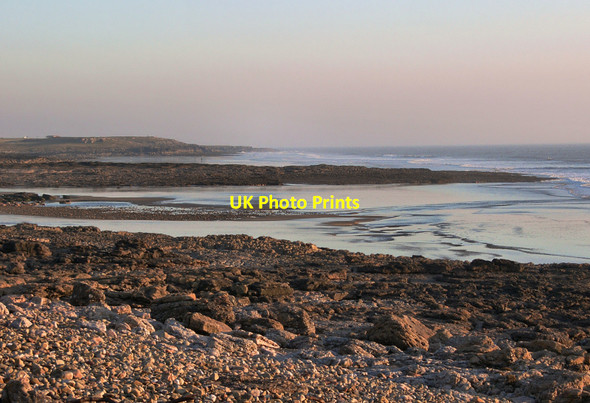 Photo 6"x4" Pink Bay and Rest Bay from the Wales Coast Path Kenfig c2013
