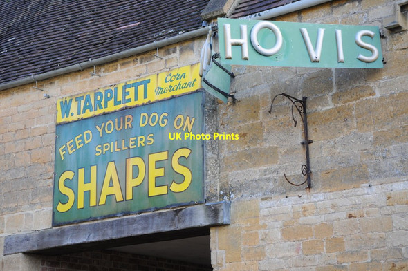 Photo 6"x4" Old business sign, Paxford Paxford c2013