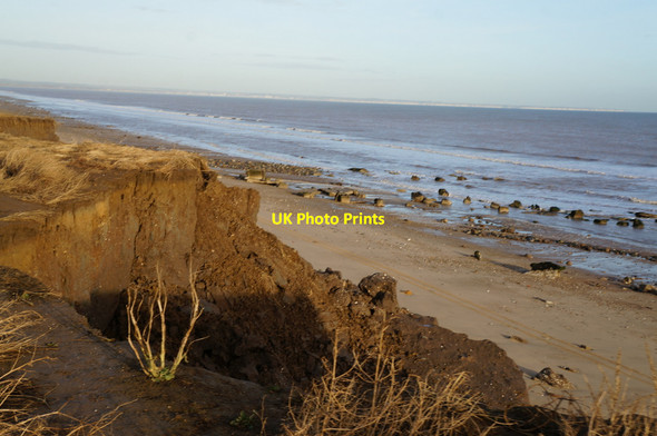 Photo 6"x4" Coastal erosion at Withow Gap, Holderness Skipsea Brough c2013