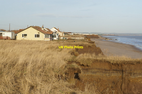 Photo 6"x4" Coastal erosion at Tranmere Cliff, Holderness Skipsea c2013