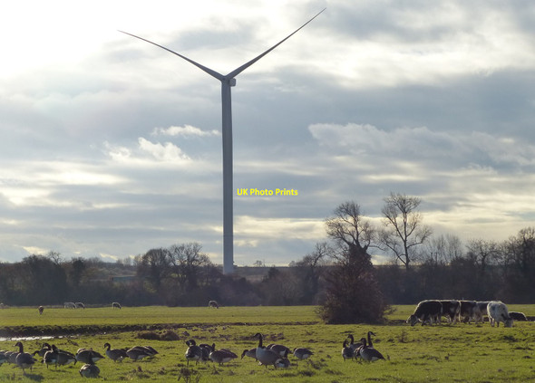 Photo 6"x4" New wind turbine at the Wanlip sewage treatment works Rothley\/SK5812 c2013