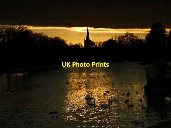 Photo 6"x4" Sunset at Stratford-Upon-Avon Stratford-upon-Avon c2013