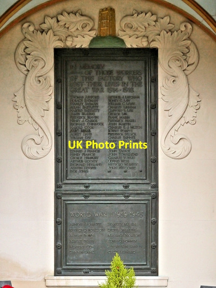 Photo 6"x4" War Memorial Panel, Clarks Factory, Street Street\/ST4836 c2013