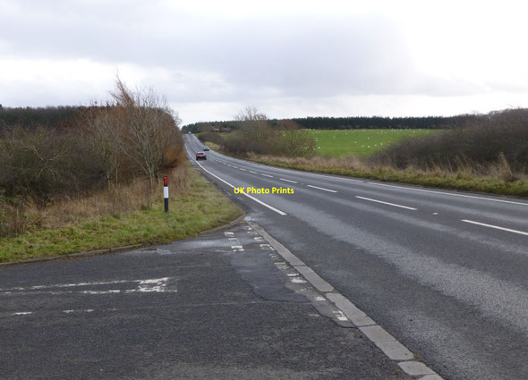 Photo 6"x4" The A697 passes the turn off for Heron's Close Hebron\/NZ1989 c2013