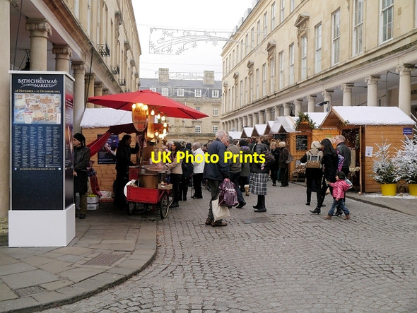 Photo 6"x4" Christmas Market, Bath Street Bath\/ST7464 c2013