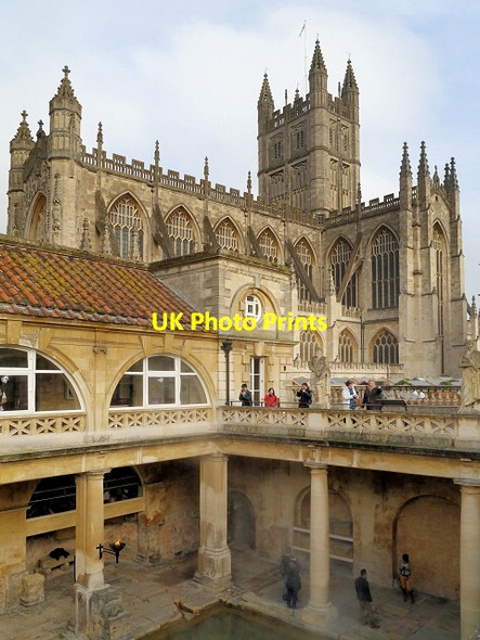 Photo 6"x4" Bath Abbey viewed from The Roman Baths Bath\/ST7464 c2013
