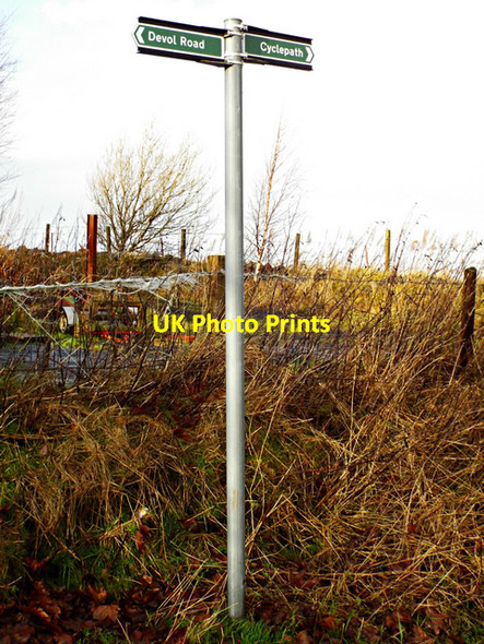 Photo 6"x4" Footpath sign on Devol Road Port Glasgow c2013