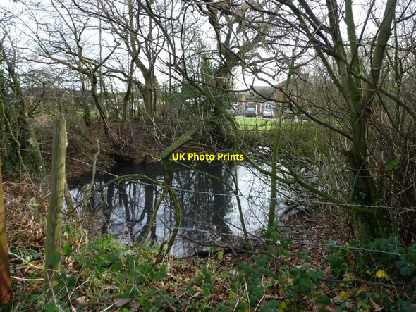 Photo 6"x4" Tree-lined pond, Moss Mere Brookhouse Green c2013