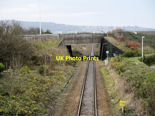 Photo 6"x4" Single Track Railway, Weston-Super-Mare Weston-super-Mare c2013