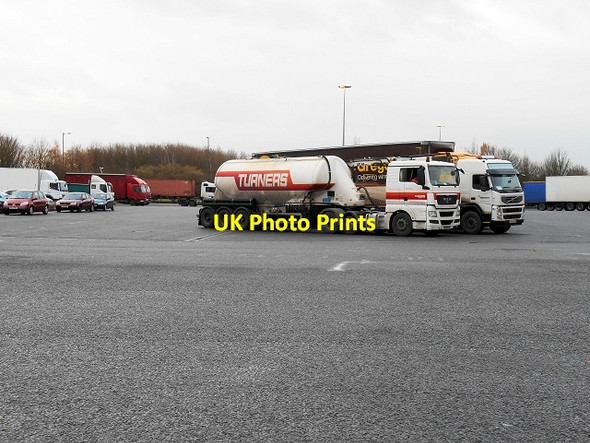 Photo 6"x4" Lorry Park, Strensham Services (Northbound) Hill Croome c2013