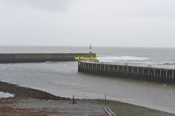 Photo 6"x4" Murky conditions over Aberystwyth harbour Aberystwyth c2013