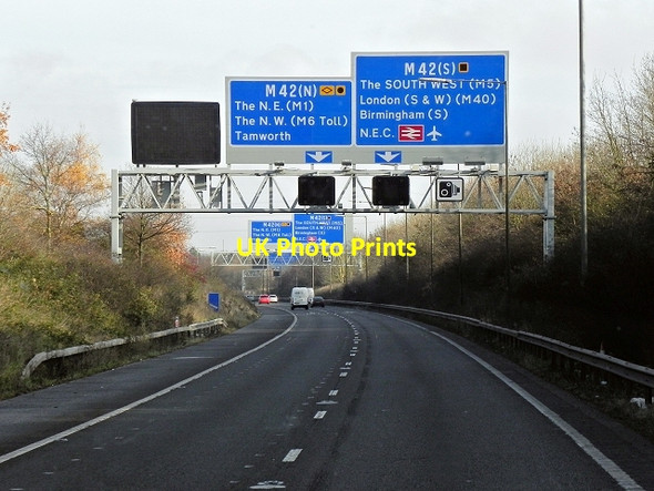 Photo 6"x4" M42 Link Road from M6 Gilson c2013