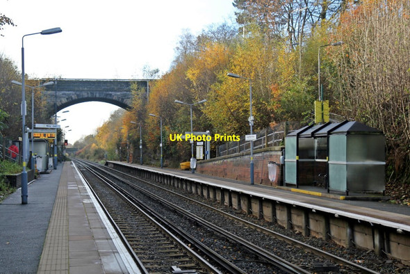 Photo 6"x4" Looking South, Aughton Park railway station Ormskirk c2013