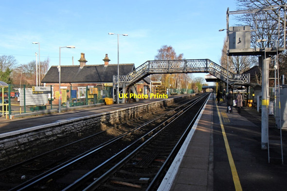 Photo 6"x4" Platforms and bridges, Maghull railway station Maghull c2013