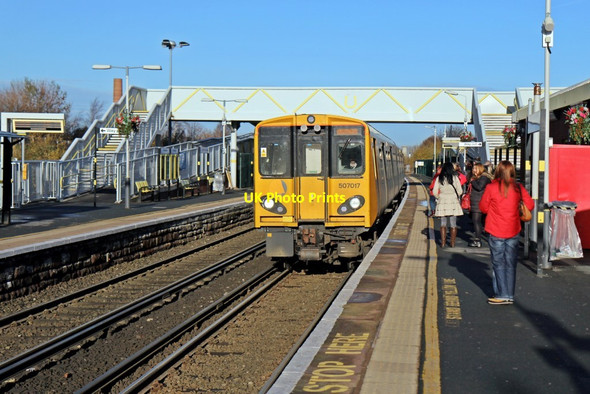 Photo 6"x4" Merseyrail Class 507, 507017, Aintree railway station Aintree c2013