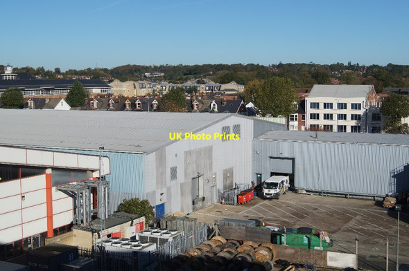 Photo 6"x4" Warehouses by Reading station Reading c2013