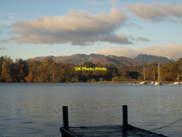 Photo 6"x4" Looking across Windermere towards Langdale Ambleside c2013
